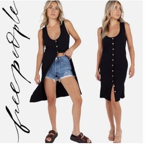 Free People Dress Long Vest Gia NWT Large